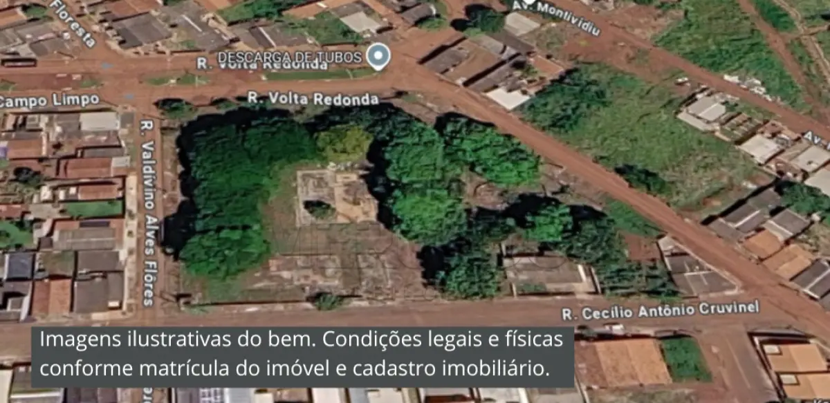 LOTE 001 - Terreno constante dos lotes 01 a 12, da quadra 27, com área total de 6.444m², sendo 18m para a Travessa Um, 110m para a Rua Caiapônia, 70m para a Travessa Dois, 62m para a Rua Volta Redonda ou atuais confrontantes. Inscrito sob a matrícula nº 3.202 do CRI de Montividiu/GO