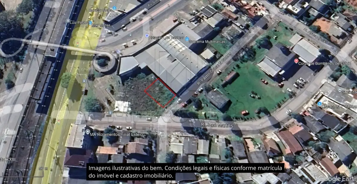 LOTE 001 - Um terreno situado no Parque Residencial Tamandaré, cidade de Esteio/RS, composto por parte do lote 11 de parte do lote 12 da quadra 6 da planta do referido parque. Terreno este localizado na Rua Montenegro e medindo 15,00m de frente, por 20,00m de frente a fundos e 15,00m de fundos, totalizando a área de 300,00m². Inscrito sob a matrícula nº 8.577 do CRI de Esteio/RS.